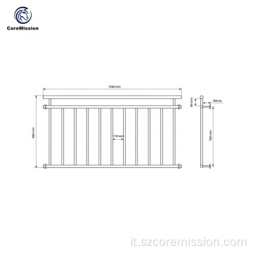 Design popolare per ringhiere per balconi in acciaio inossidabile